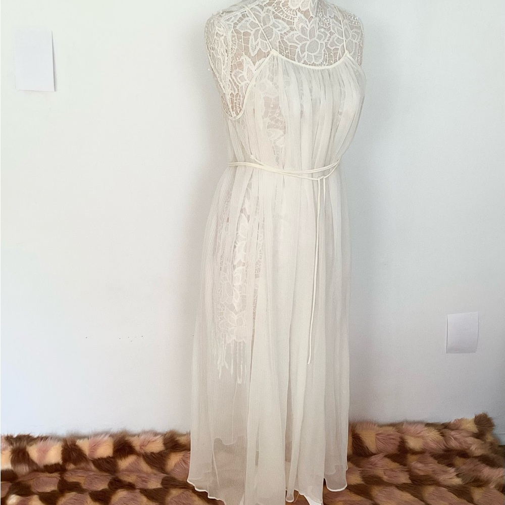 Vintage Nightgown Sheer White